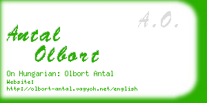 antal olbort business card